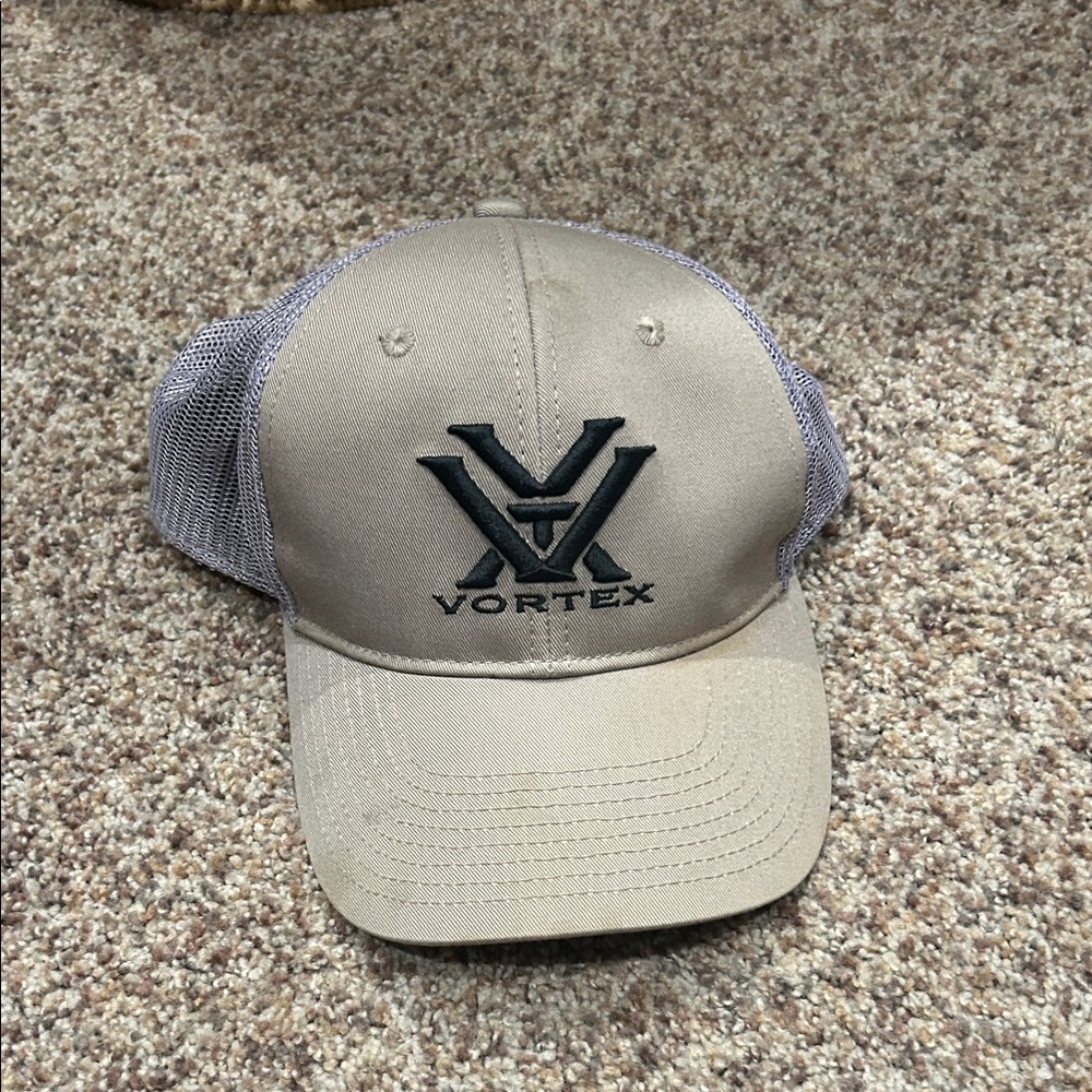 Vortex Men's Tan and Gray Mesh Baseball Cap